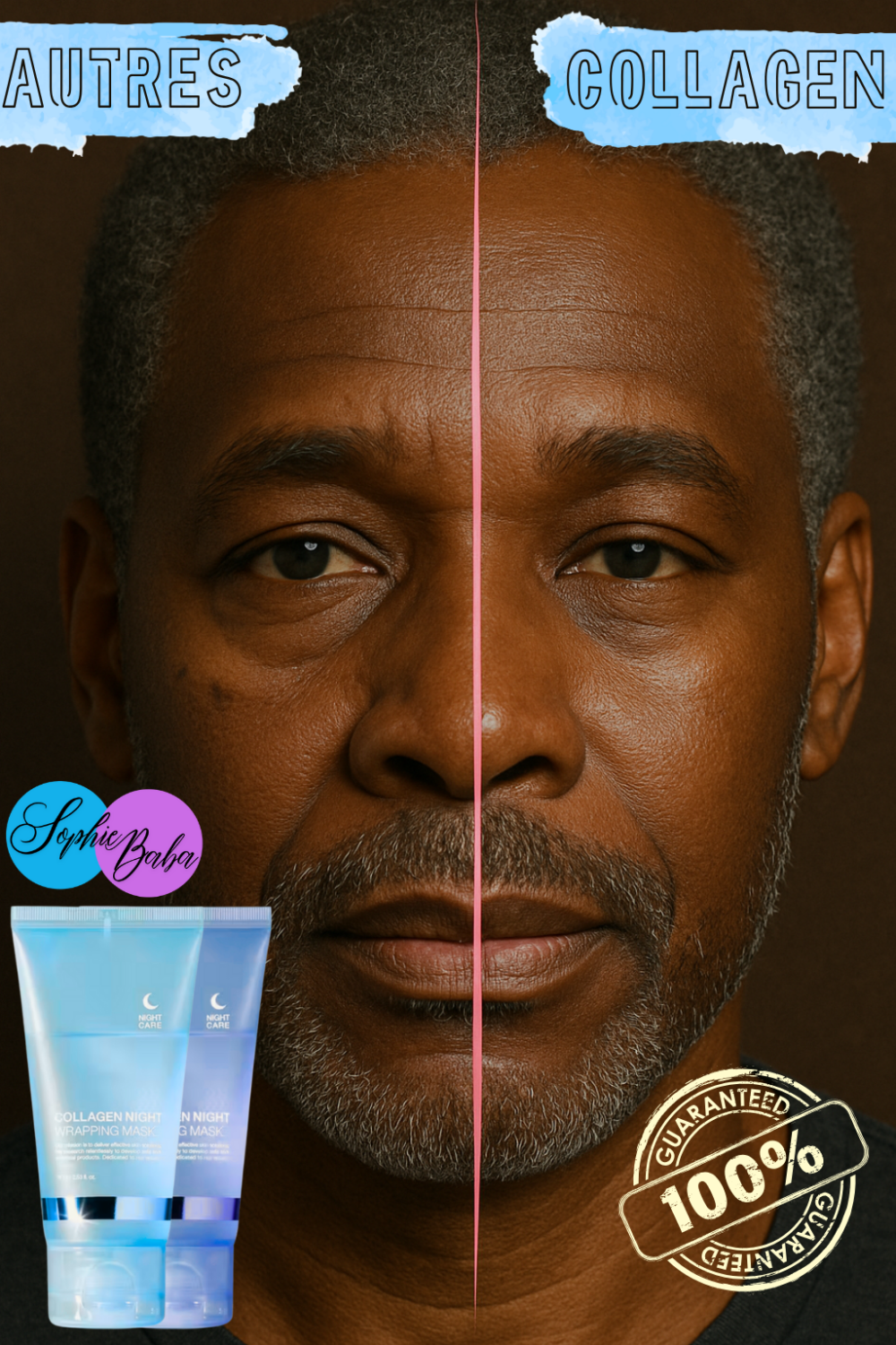 Masque Visage Nuit au Collagène  (75ml) Éveille ton éclat chaque matin — Promo limitée !